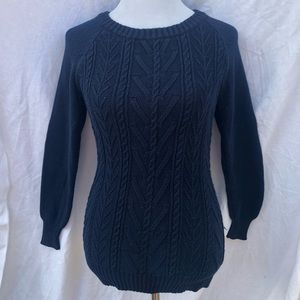 **SOLD** Ribbed Scoop Neck Knit Sweater Blue